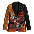 Wests Tigers ANZAC Personalised Blazer Lest We Forget Poppy Camo