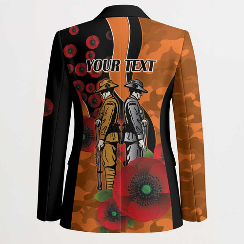 Wests Tigers ANZAC Personalised Blazer Lest We Forget Poppy Camo