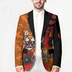 Wests Tigers ANZAC Personalised Blazer Lest We Forget Poppy Camo