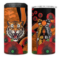 Wests Tigers ANZAC Personalised 4 in 1 Can Cooler Tumbler Lest We Forget Poppy Camo
