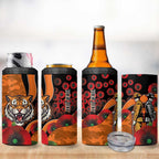 Wests Tigers ANZAC Personalised 4 in 1 Can Cooler Tumbler Lest We Forget Poppy Camo