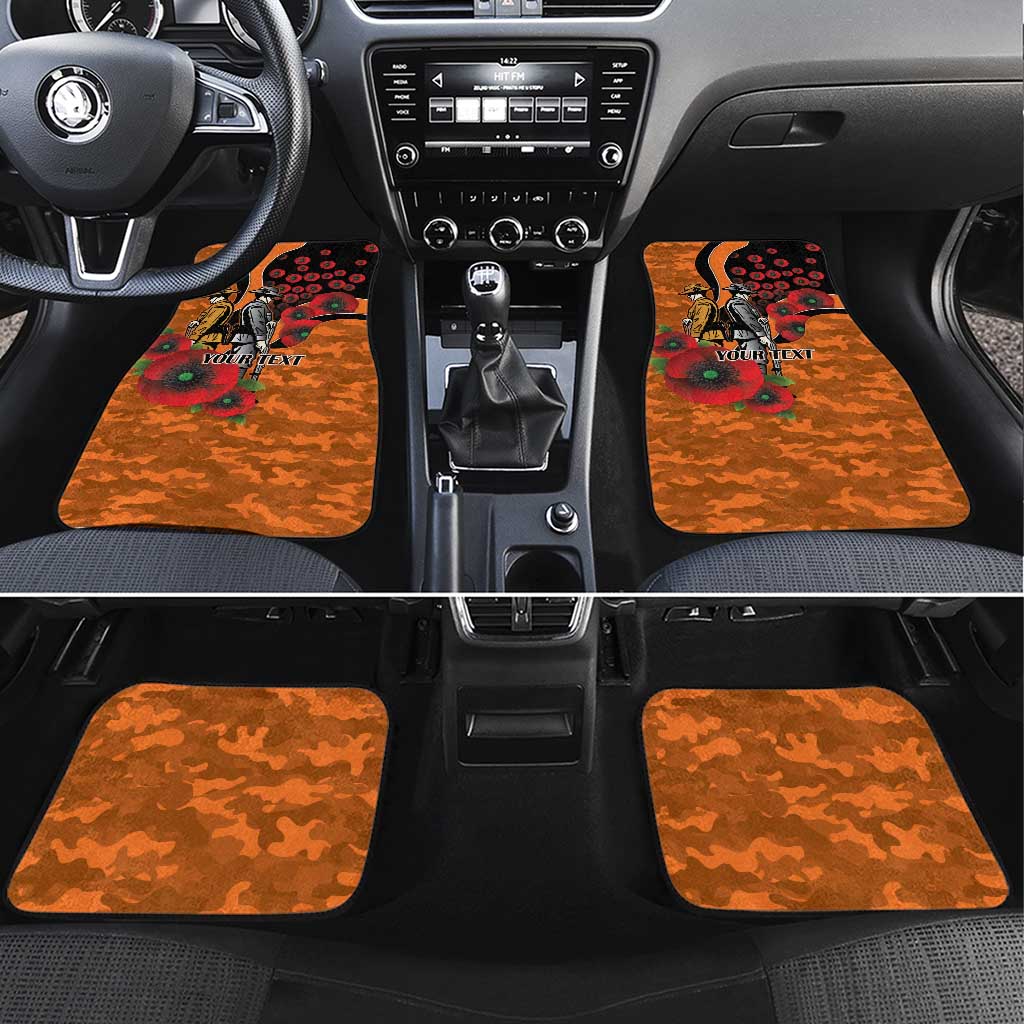 Wests Tigers ANZAC Personalised Car Mats Lest We Forget Poppy Camo