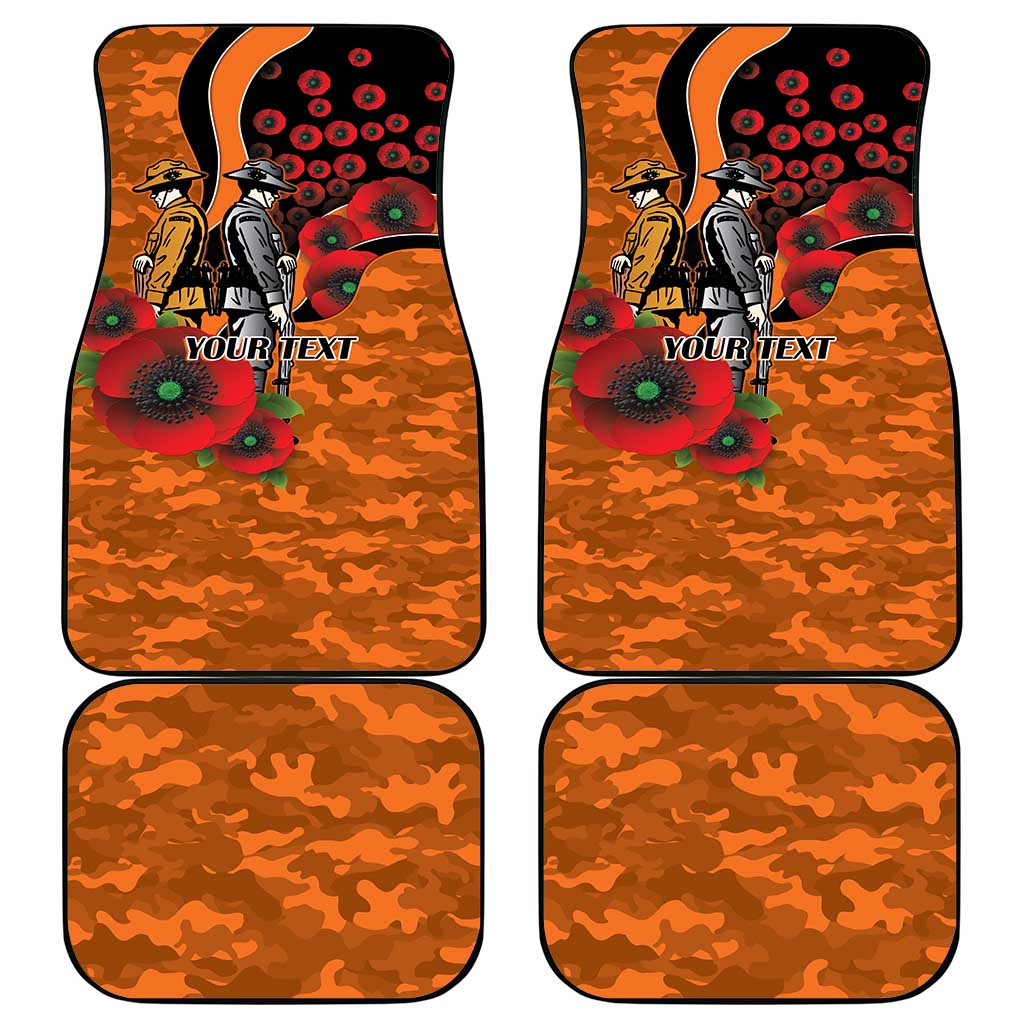 Wests Tigers ANZAC Personalised Car Mats Lest We Forget Poppy Camo