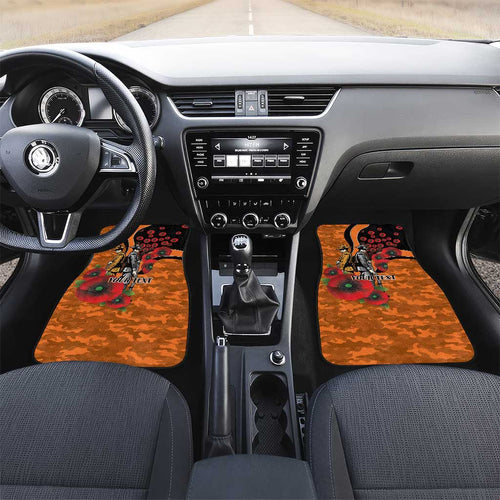 Wests Tigers ANZAC Personalised Car Mats Lest We Forget Poppy Camo