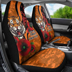 Wests Tigers ANZAC Personalised Car Seat Cover Lest We Forget Poppy Camo