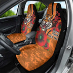 Wests Tigers ANZAC Personalised Car Seat Cover Lest We Forget Poppy Camo