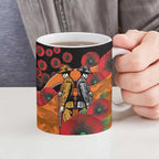Wests Tigers ANZAC Personalised Ceramic Mug Lest We Forget Poppy Camo