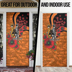 Wests Tigers ANZAC Personalised Door Cover Lest We Forget Poppy Camo
