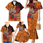 Wests Tigers ANZAC Personalised Family Matching Mermaid Dress and Hawaiian Shirt Lest We Forget Poppy Camo
