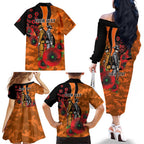 Wests Tigers ANZAC Personalised Family Matching Off The Shoulder Long Sleeve Dress and Hawaiian Shirt Lest We Forget Poppy Camo