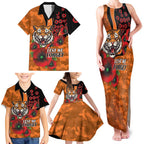 Wests Tigers ANZAC Personalised Family Matching Tank Maxi Dress and Hawaiian Shirt Lest We Forget Poppy Camo