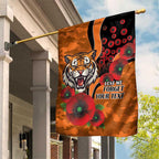 Wests Tigers ANZAC Personalised Garden Flag Lest We Forget Poppy Camo