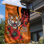 Wests Tigers ANZAC Personalised Garden Flag Lest We Forget Poppy Camo