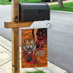 Wests Tigers ANZAC Personalised Garden Flag Lest We Forget Poppy Camo