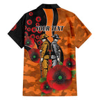 Wests Tigers ANZAC Personalised Hawaiian Shirt Lest We Forget Poppy Camo