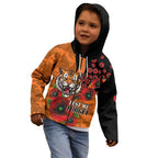 Wests Tigers ANZAC Personalised Kid Hoodie Lest We Forget Poppy Camo