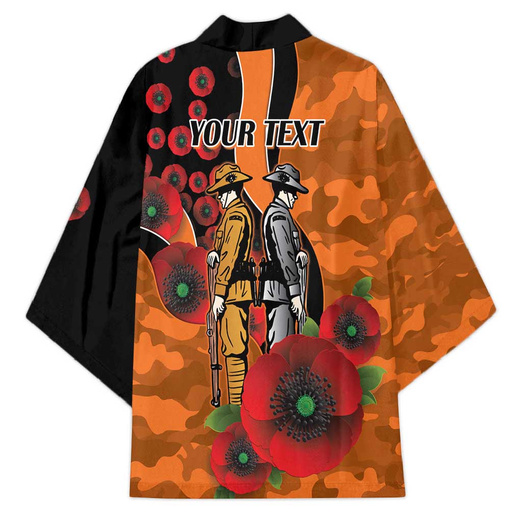 Wests Tigers ANZAC Personalised Kimono Lest We Forget Poppy Camo