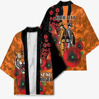 Wests Tigers ANZAC Personalised Kimono Lest We Forget Poppy Camo