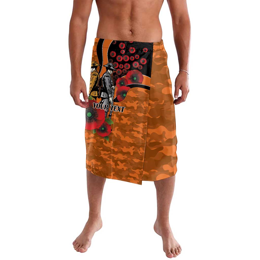 Wests Tigers ANZAC Personalised Lavalava Lest We Forget Poppy Camo