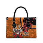 Wests Tigers ANZAC Personalised Leather Bag Lest We Forget Poppy Camo