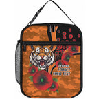Wests Tigers ANZAC Personalised Lunch Bag Lest We Forget Poppy Camo