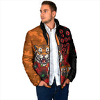 Wests Tigers ANZAC Personalised Padded Jacket Lest We Forget Poppy Camo