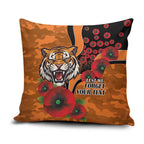 Wests Tigers ANZAC Personalised Pillow Cover Lest We Forget Poppy Camo