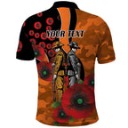 Wests Tigers ANZAC Personalised Polo Shirt Lest We Forget Poppy Camo