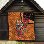 Wests Tigers ANZAC Personalised Quilt Lest We Forget Poppy Camo