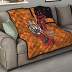 Wests Tigers ANZAC Personalised Quilt Lest We Forget Poppy Camo