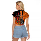 Wests Tigers ANZAC Personalised Raglan Cropped T Shirt Lest We Forget Poppy Camo