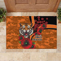 Wests Tigers ANZAC Personalised Rubber Doormat Lest We Forget Poppy Camo