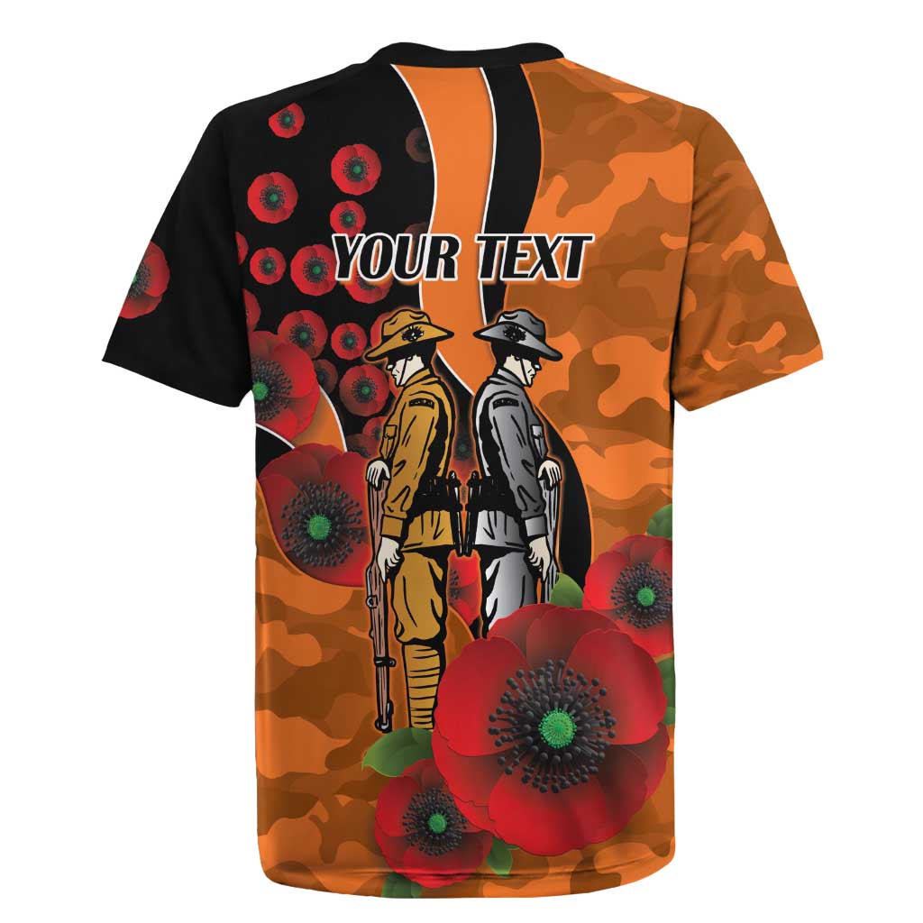 Wests Tigers ANZAC Personalised Rugby Jersey Lest We Forget Poppy Camo