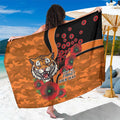 Wests Tigers ANZAC Personalised Sarong Lest We Forget Poppy Camo