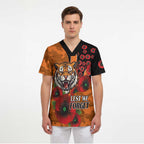 Wests Tigers ANZAC Personalised Scrub Top Lest We Forget Poppy Camo
