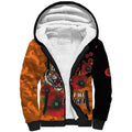 Wests Tigers ANZAC Personalised Sherpa Hoodie Lest We Forget Poppy Camo