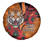 Wests Tigers ANZAC Personalised Spare Tire Cover Lest We Forget Poppy Camo