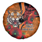 Wests Tigers ANZAC Personalised Spare Tire Cover Lest We Forget Poppy Camo