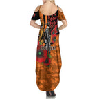 Wests Tigers ANZAC Personalised Summer Maxi Dress Lest We Forget Poppy Camo