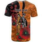 Wests Tigers ANZAC Personalised T Shirt Lest We Forget Poppy Camo