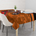 Wests Tigers ANZAC Personalised Tablecloth Lest We Forget Poppy Camo