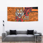 Wests Tigers ANZAC Personalised Tapestry Lest We Forget Poppy Camo