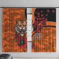 Wests Tigers ANZAC Personalised Window Curtain Lest We Forget Poppy Camo