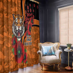 Wests Tigers ANZAC Personalised Window Curtain Lest We Forget Poppy Camo
