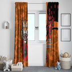 Wests Tigers ANZAC Personalised Window Curtain Lest We Forget Poppy Camo