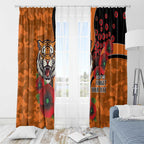 Wests Tigers ANZAC Personalised Window Curtain Lest We Forget Poppy Camo