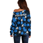 bulldogs-rugby-off-shoulder-sweater-polynesian-style-with-hibiscus