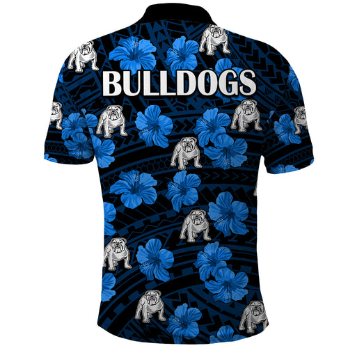 bulldogs-rugby-polo-shirt-polynesian-style-with-hibiscus