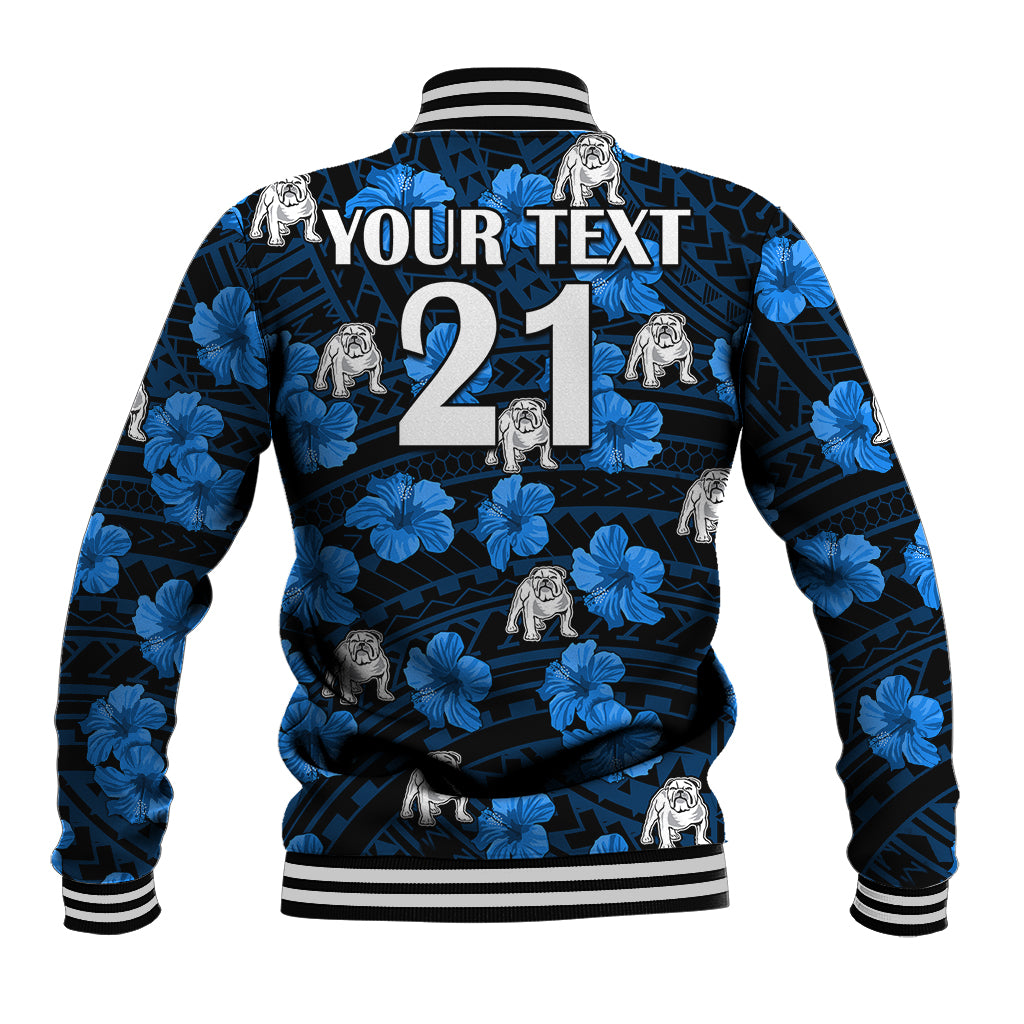 custom-text-and-number-bulldogs-rugby-baseball-jacket-polynesian-style-with-hibiscus
