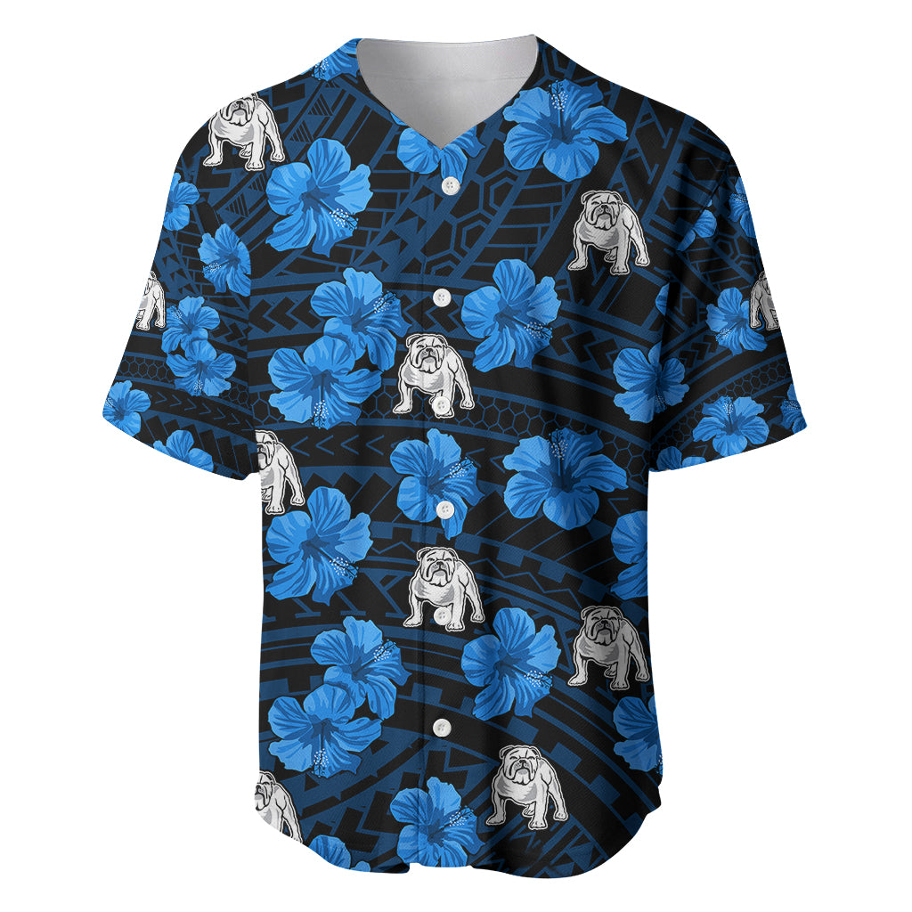 custom-text-and-number-bulldogs-rugby-baseball-jersey-polynesian-style-with-hibiscus